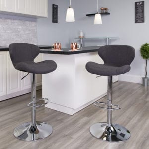 Buy Contemporary Style Stool Charcoal Fabric Barstool near  Oviedo at Capital Office Furniture