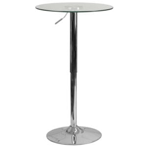 Buy Cocktail Table 23.5RD Glass Adjustable Table in  Orlando at Capital Office Furniture
