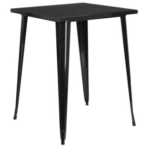 Buy Metal Cafe Bar Table 31.5SQ Black Metal Bar Table near  Kissimmee at Capital Office Furniture