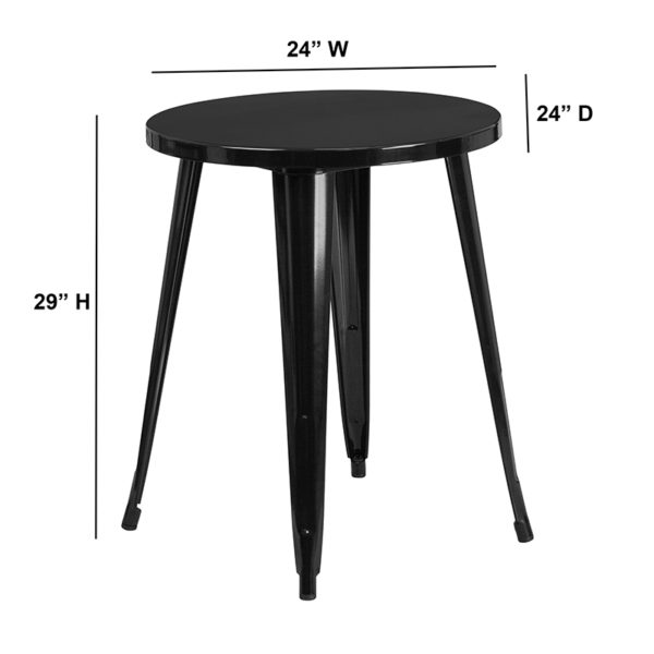 Shop for 24RD Black Metal Tablew/ Base Size: 20"W near  Winter Park at Capital Office Furniture