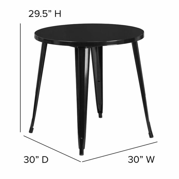 Shop for 30RD Black Metal Tablew/ Base Size: 26"W near  Sanford at Capital Office Furniture