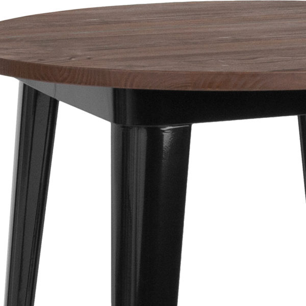 Shop for 26RD Black Metal Tablew/ Base Size: 25.75"W in  Orlando at Capital Office Furniture