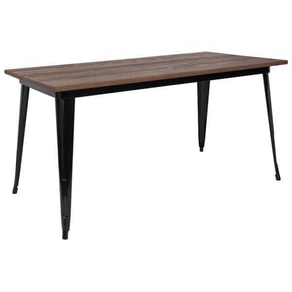 Buy Metal Cafe Table 30.25x60 Black Metal Table near  Bay Lake at Capital Office Furniture