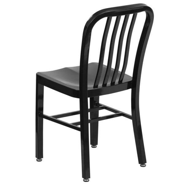 Shop for Black Indoor-Outdoor Chairw/ Curved Vertical Slat Back near  Lake Buena Vista at Capital Office Furniture