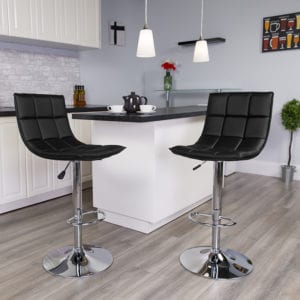 Buy Contemporary Style Stool Black Quilted Vinyl Barstool near  Daytona Beach at Capital Office Furniture