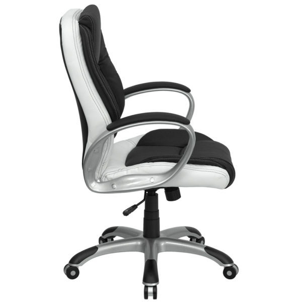 Nice Mid-Back & LeatherSoft Executive Swivel Office Chair w/ Arms Built-In Lumbar Support office chairs near  Altamonte Springs at Capital Office Furniture
