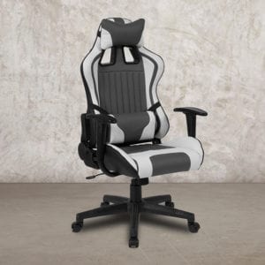 Buy Contemporary Swivel Video Game Chair Gray and White Reclining Chair in  Orlando at Capital Office Furniture