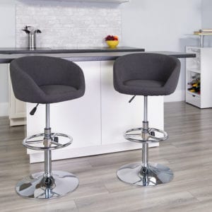 Buy Contemporary Style Stool Charcoal Fabric Barstool near  Sanford at Capital Office Furniture