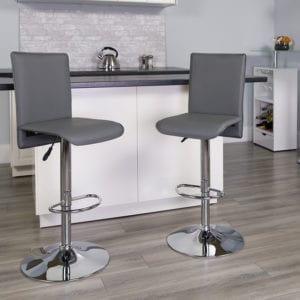 Buy Contemporary Style Stool Gray Vinyl Barstool in  Orlando at Capital Office Furniture