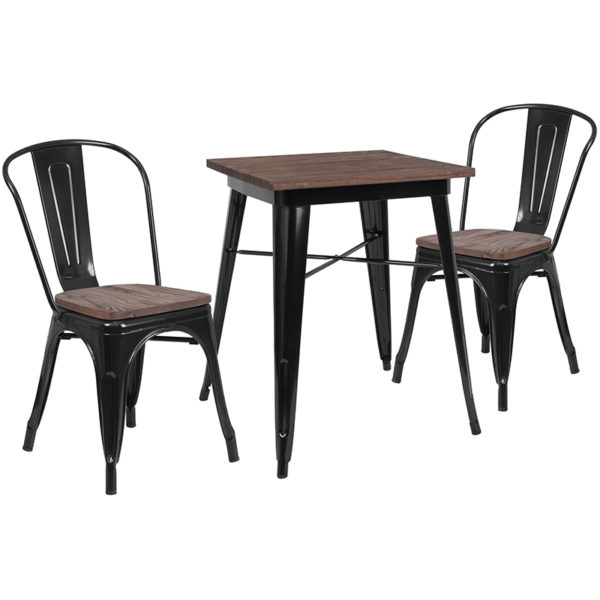 Buy Table and Chair Set 23.5SQ Black Metal Table Set in  Orlando at Capital Office Furniture
