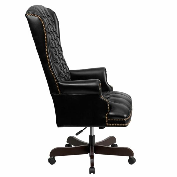 Nice High Back Traditional Fully Tufted LeatherSoft Executive Swivel Ergonomic Office Chair w/ Arms Button Tufted Back and Seat office chairs near  Saint Cloud at Capital Office Furniture
