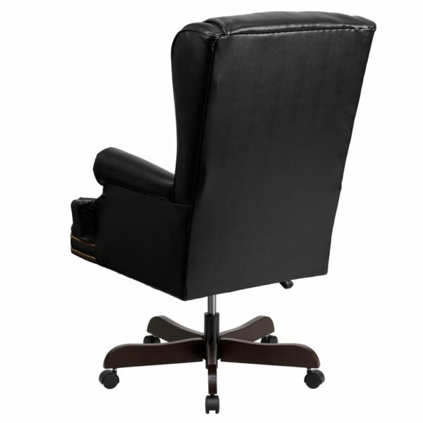 Shop for Black High Back Leather Chairw/ High Back Design with Oversized Rolled Headrest near  Daytona Beach at Capital Office Furniture