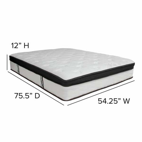 Nice Capri Comfortable Sleep 12 Inch Memory Foam & Pocket Spring Mattress