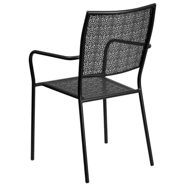 Shop for Black Square Back Patio Chairw/ Stack Quantity: 8 near  Saint Cloud at Capital Office Furniture