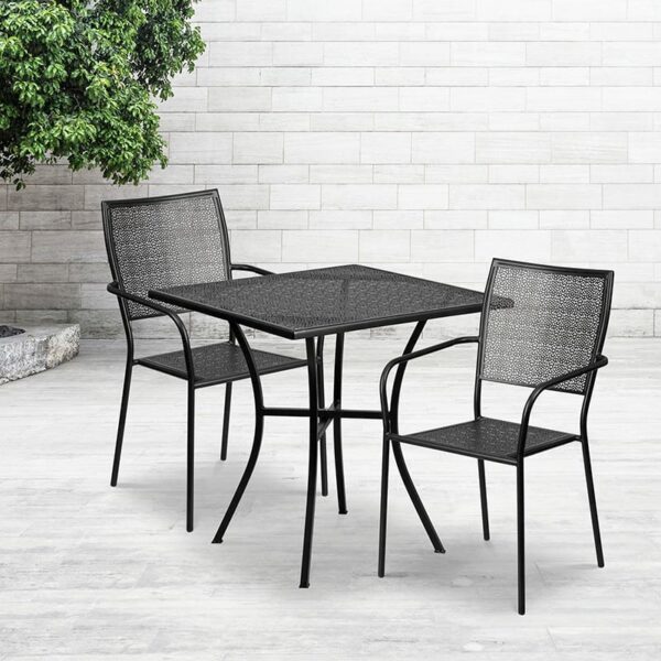 Buy Table and Chair Set 28SQ Black Patio Table Set near  Kissimmee at Capital Office Furniture
