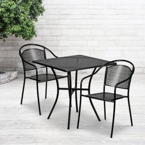 Buy Table and Chair Set 28SQ Black Patio Table Set in  Orlando at Capital Office Furniture