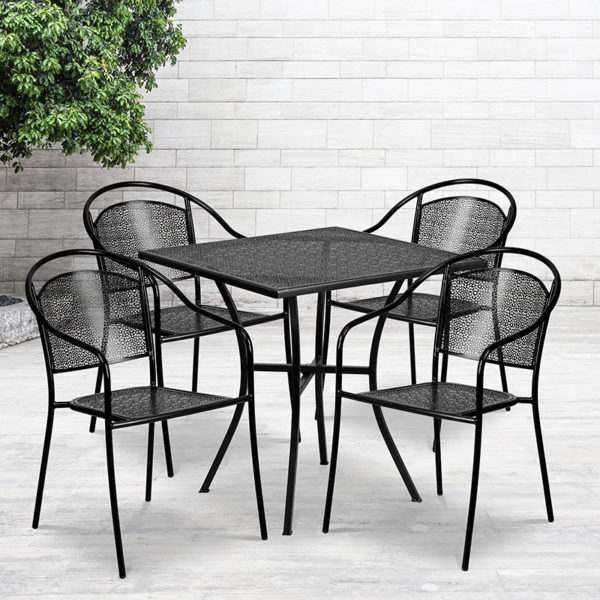 Buy Table and Chair Set 28SQ Black Patio Table Set near  Daytona Beach at Capital Office Furniture