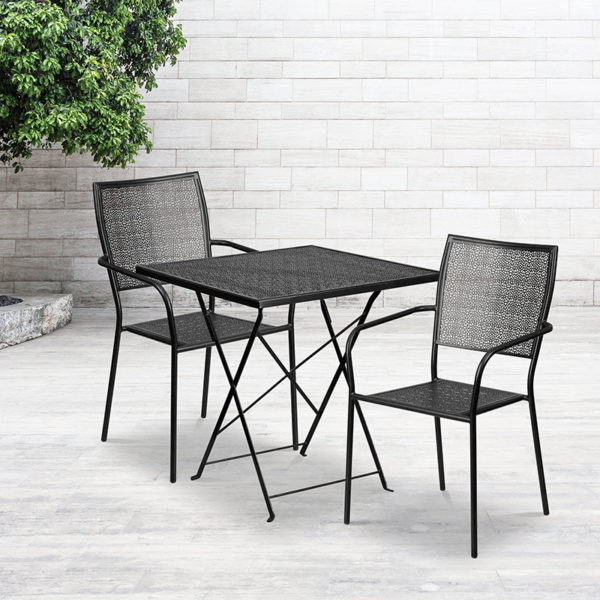 Buy Table and Chair Set 28SQ Black Fold Patio Set near  Bay Lake at Capital Office Furniture
