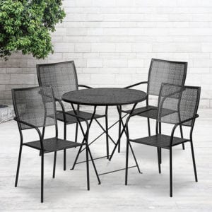 Buy Table and Chair Set 30RD Black Fold Patio Set in  Orlando at Capital Office Furniture