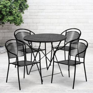 Buy Table and Chair Set 30RD Black Fold Patio Set in  Orlando at Capital Office Furniture