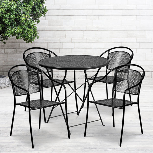 Buy Table and Chair Set 30RD Black Fold Patio Set near  Daytona Beach at Capital Office Furniture