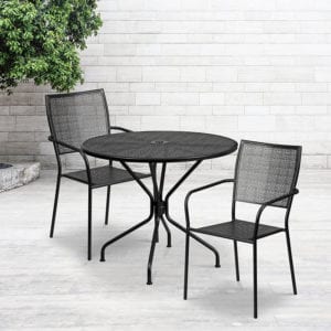 Buy Table and Chair Set 35.25RD Black Patio Table Set near  Windermere at Capital Office Furniture