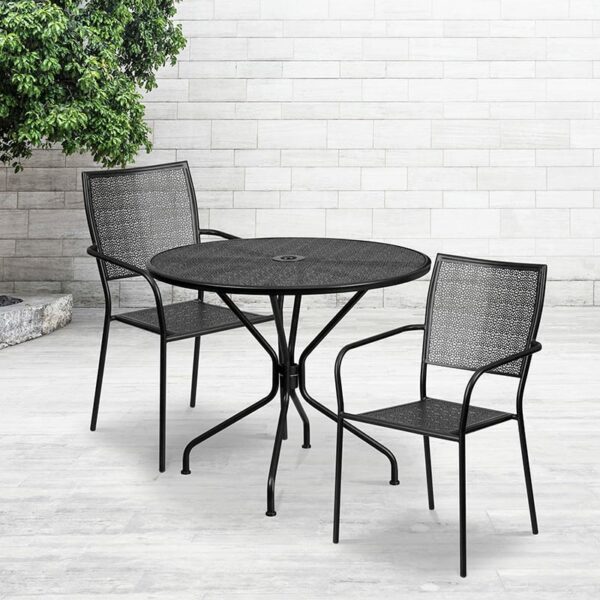Buy Table and Chair Set 35.25RD Black Patio Table Set near  Winter Springs at Capital Office Furniture