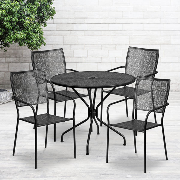 Buy Table and Chair Set 35.25RD Black Patio Table Set near  Lake Mary at Capital Office Furniture