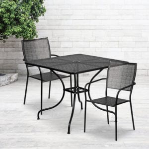 Buy Table and Chair Set 35.5SQ Black Patio Table Set near  Windermere at Capital Office Furniture