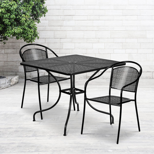 Buy Table and Chair Set 35.5SQ Black Patio Table Set near  Daytona Beach at Capital Office Furniture