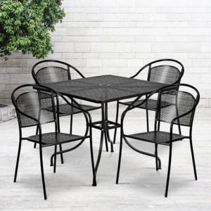 Buy Table and Chair Set 35.5SQ Black Patio Table Set near  Oviedo at Capital Office Furniture