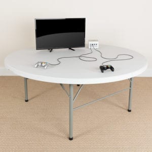 Buy Ready To Use Commercial Table 72RD White Bi-Fold Table near  Casselberry at Capital Office Furniture