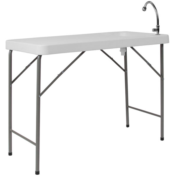 Shop for 23x45 White Fold Table/Sinkw/ 2.5" Thick Granite White Table Top near  Casselberry at Capital Office Furniture
