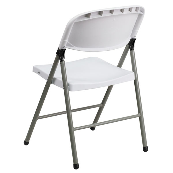 New folding chairs in white w/ Gray Powder Coated Frame Finish at Capital Office Furniture near  Leesburg at Capital Office Furniture