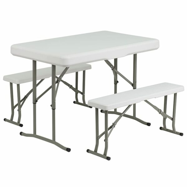 Find Set Includes: Rectangular Table and 2 Benches folding tables near  Lake Buena Vista at Capital Office Furniture