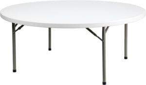 Buy Ready To Use Commercial Table 72RD White Plastic Fold Table in  Orlando at Capital Office Furniture