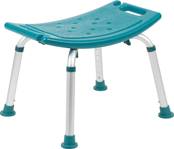 Shop for Teal Bath & Shower Chairw/ Ergonomic Saddle Seat with drainage holes near  Oviedo at Capital Office Furniture