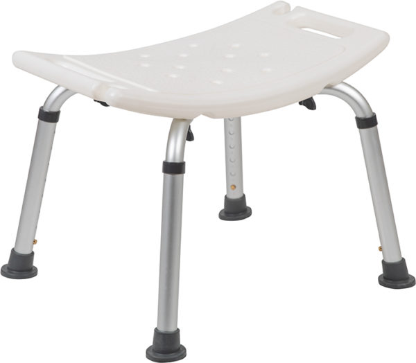 Shop for White Bath & Shower Chairw/ Ergonomic Saddle Seat with drainage holes in  Orlando at Capital Office Furniture