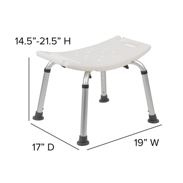 Adjustable Bath & Shower Chair w/ Non-slip Feet Textured Seat reduces slipping medical bathroom equipment near  Winter Springs at Capital Office Furniture