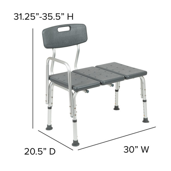 New medical bathroom equipment in gray w/ Height Adjustable Corrosion Proof Aluminum Frame at Capital Office Furniture near  Lake Buena Vista at Capital Office Furniture