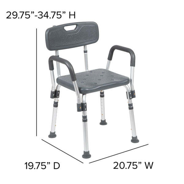 New medical bathroom equipment in gray w/ Height Adjustable Corrosion Proof Aluminum Frame at Capital Office Furniture in  Orlando at Capital Office Furniture