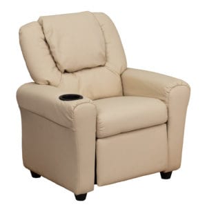 Buy Kids Recliner - Lounge and Playroom Chair Beige Vinyl Kids Recliner near  Ocoee at Capital Office Furniture