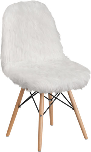 Buy Accent Side Chair White Shaggy Chair in  Orlando at Capital Office Furniture