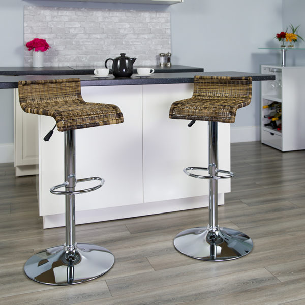 Buy Contemporary Style Stool Wicker Adjustable Height Stool near  Clermont at Capital Office Furniture