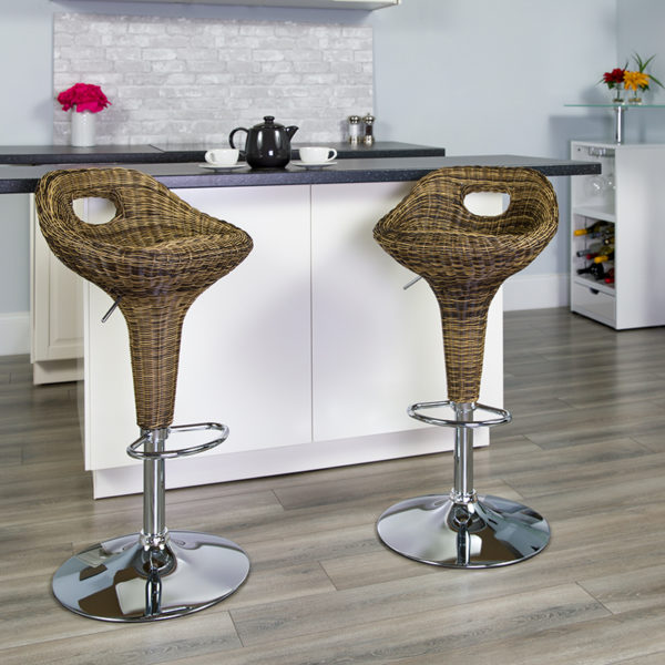 Buy Contemporary Style Stool Wicker Adjustable Height Stool near  Lake Buena Vista at Capital Office Furniture