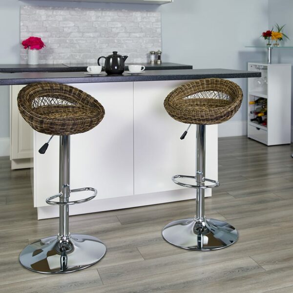 Buy Contemporary Style Stool Wicker Adjustable Height Stool near  Kissimmee at Capital Office Furniture