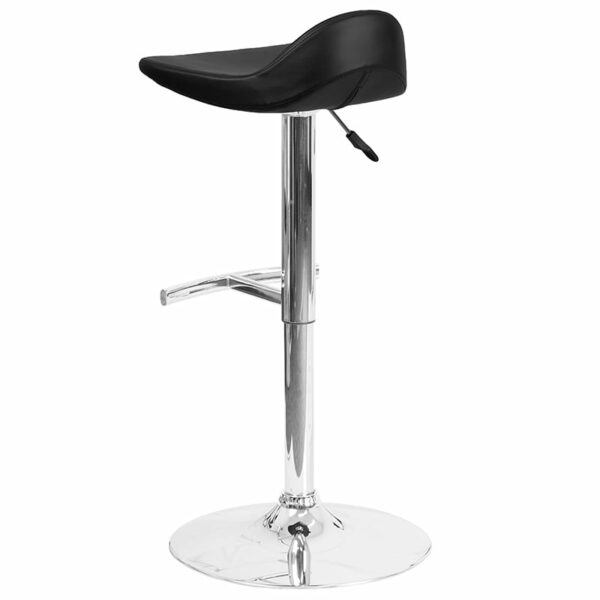 Nice Contemporary Vinyl Adjustable Height Saddle Style Barstool w/ Chrome Base Seat Size: 17"W x 11.75"D kitchen and dining room furniture near  Sanford at Capital Office Furniture