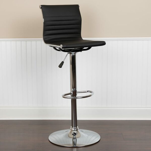 Buy Contemporary Style Stool Black Vinyl Swivel Barstool near  Windermere at Capital Office Furniture