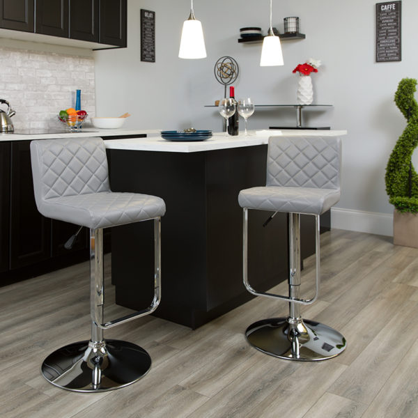 Buy Contemporary Style Stool Gray Vinyl Barstool near  Altamonte Springs at Capital Office Furniture