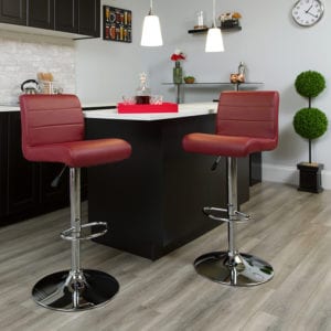 Buy Contemporary Style Stool Burgundy Vinyl Barstool near  Winter Springs at Capital Office Furniture